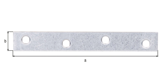 GAH Flachverbinder Stahl sendzimirverzinkt 120 x 16 mm, 4 Löcher, 1,75 mm – 100 Stück