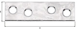 GAH Flachverbinder Stahl sendzimirverzinkt 120 x 16 mm, 4 Löcher, 1,75 mm – 100 Stück