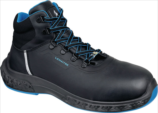 LEMAITRE Sicherheitsstiefel Anton high S3 ESD SRC – Extra weiter Lederstiefel mit Alu-Zehenkappe
