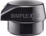 HALDER Schonhammerkopf Gummi schwarz mittelhart Ø 60 mm mit Standfuß für SIMPLEX-Schonhammer