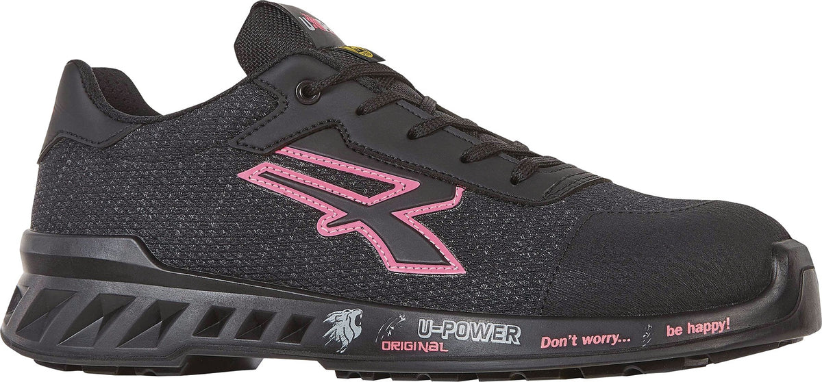U.POWER Damensicherheitsschuh MICHELLE S1PS FO SR ESD – Leichter Nylon-Sicherheitshalbschuh für Damen