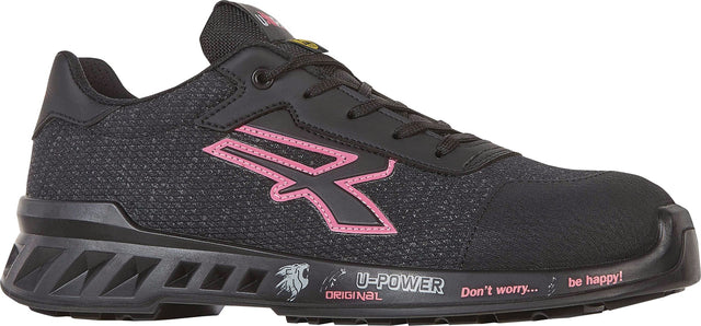U.POWER Damensicherheitsschuh MICHELLE S1PS FO SR ESD – Leichter Nylon-Sicherheitshalbschuh für Damen