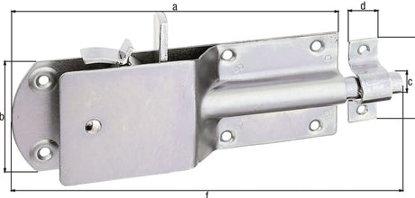 GAH Sicherheits-Stallriegel 200 mm Stahl galv. verz. dickschichtpassiviert mit verdeckter Sperrklinke