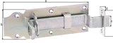 GAH Schlossriegel 120 mm gekröpft, Stahl galvanisch verzinkt, Ausschub 25 mm
