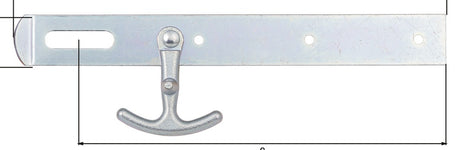 GAH Überfalle 250 x 30 mm Stahl verzinkt mit Haken – DIN links und rechts