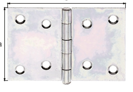 GAH Scharnier breit 81 mm x 128 mm Stahl sendzimirverzinkt