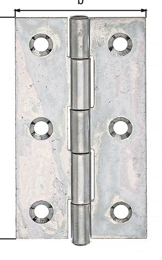 GAH Scharnier 82 x 45 mm sendzimirverzinkt, schmal, mit Edelstahl-Stift