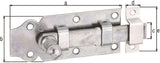 GAH Türriegel Stahl 160 mm, galvanisch verzinkt, mit Knopfgriff und Schlaufe