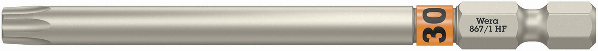 WERA Bit 867 TORX® HF 1/4 Zoll TX 10, 89 mm mit Farbleitsystem und Haltefunktion