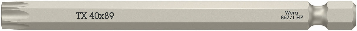 WERA Bit 867 TORX® HF 1/4 Zoll TX 10, 89 mm mit Farbleitsystem und Haltefunktion