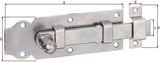 GAH Türriegel Stahl 160 mm, galvanisch verzinkt, mit Knopfgriff und Schlaufe