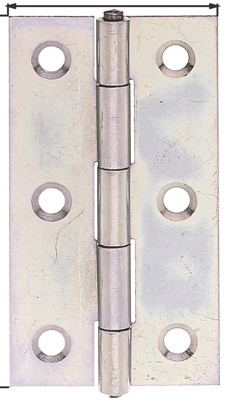 GAH Scharnier 82 x 45 mm sendzimirverzinkt, schmal, mit Edelstahl-Stift