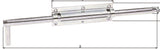 GAH Bolzen-Stangenriegel 400 mm Stahl verzinkt mit befestigter Schlaufe