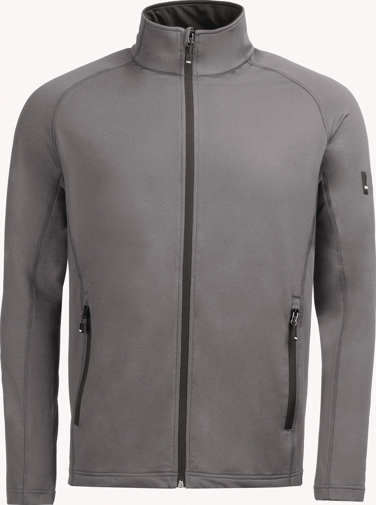 FHB Fleecejacke KUNO Gr. XXL grau – Powerstretch Midlayer aus recyceltem Polyester