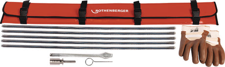 ROTHENBERGER Spiralen-Starter-Set 0-4 m, Ø 13 mm, für Rohre 40-75 mm, mit T-Nut-Kupplung für Akkuschrauber
