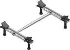 verzinkte Stahlprofile mit je 2 frei verschiebbaren Schlitten mit Wippe, Mittelstrebe ausziehbar von 490-920 mm / 145-220 mm / 530 mm