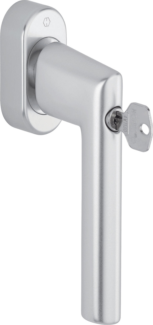 HOPPE Dreh-/Kipp-Fenstergriff Amsterdam abschließbar SecuForte® Aluminium silberfarbig