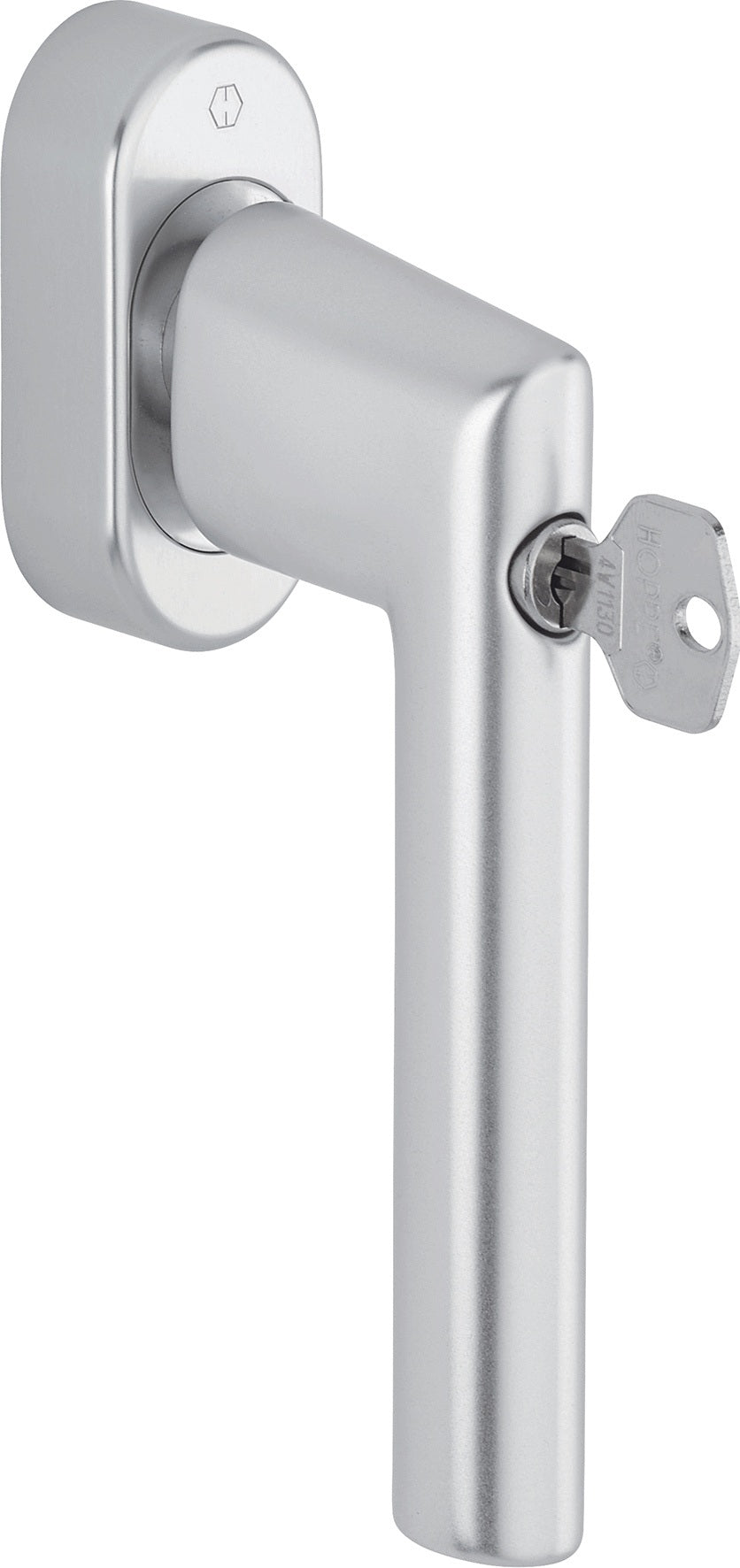 HOPPE Dreh-/Kipp-Fenstergriff Amsterdam abschließbar SecuForte® Aluminium silberfarbig