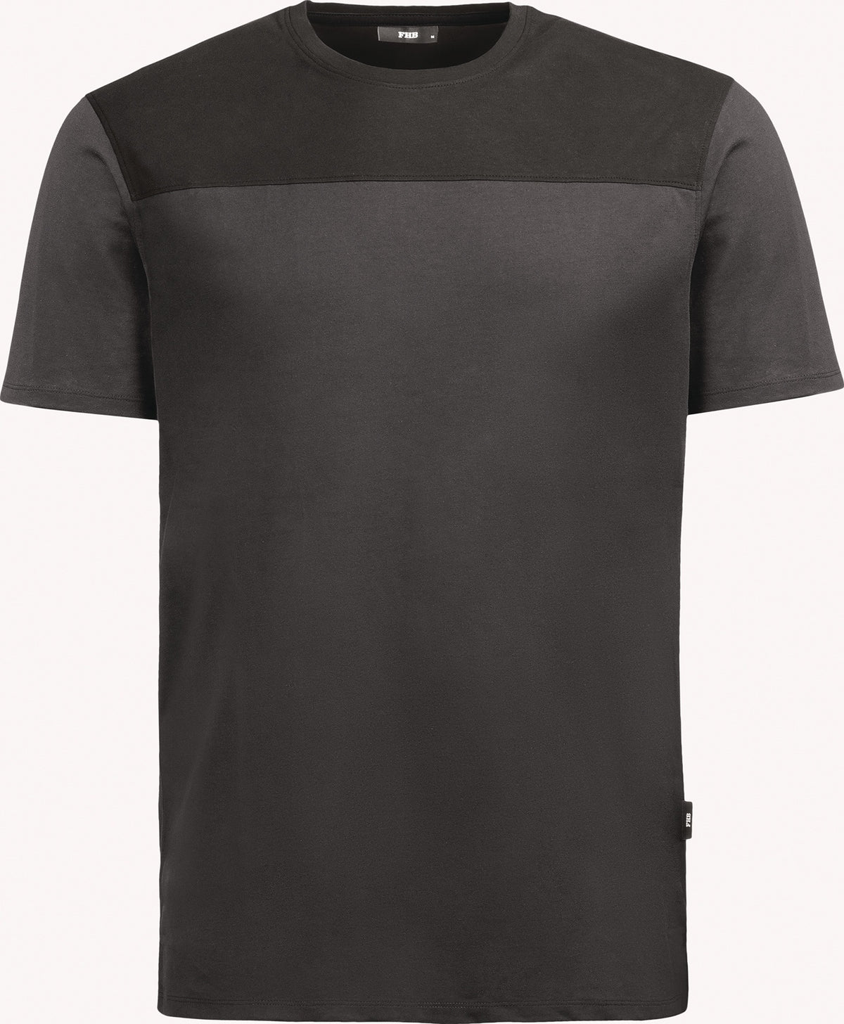 FHB T-Shirt KNUT Gr. XXL anthrazit-schwarz – Leichtes Arbeits-Shirt aus Baumwoll-Recycling-Polyester