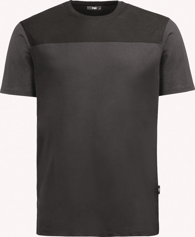 FHB T-Shirt KNUT Gr. XXL anthrazit-schwarz – Leichtes Arbeits-Shirt aus Baumwoll-Recycling-Polyester