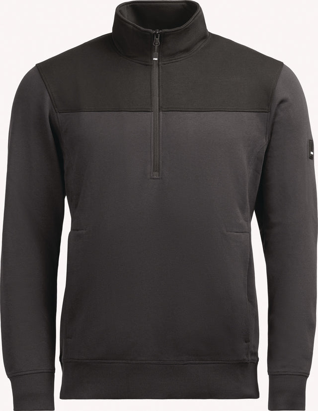 FHB Zip-Sweatshirt ROB Gr.XXL anthrazit-schwarz – Troyer mit YKK-Reißverschluss