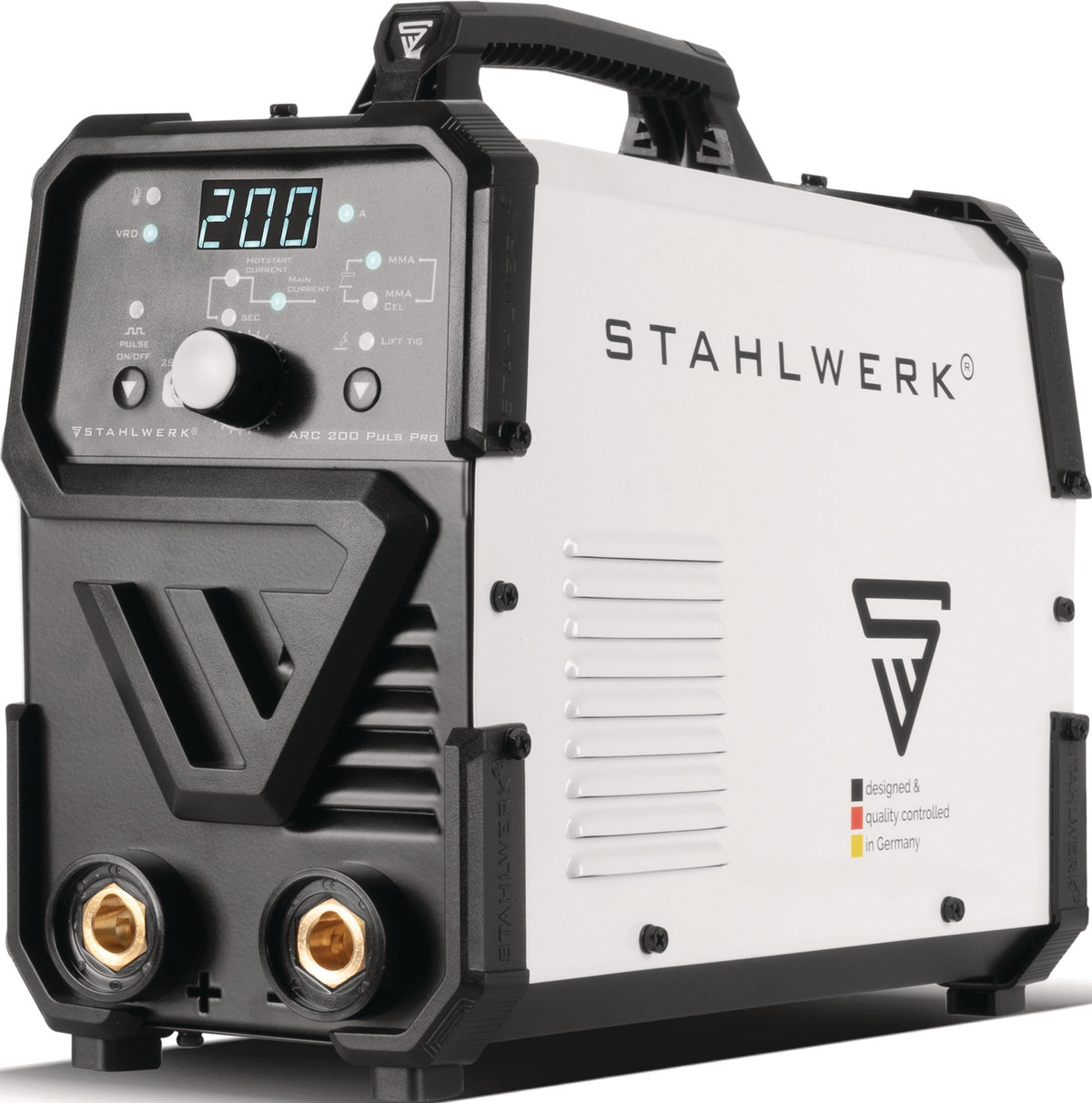 STAHLWERK Elektrodenschweißgerät ARC 200 Puls Pro mit Zubehör 10-200 A – MMA & Lift-TIG