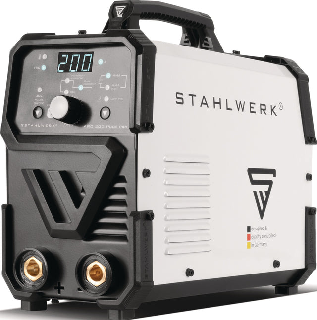STAHLWERK Elektrodenschweißgerät ARC 200 Puls Pro mit Zubehör 10-200 A – MMA & Lift-TIG