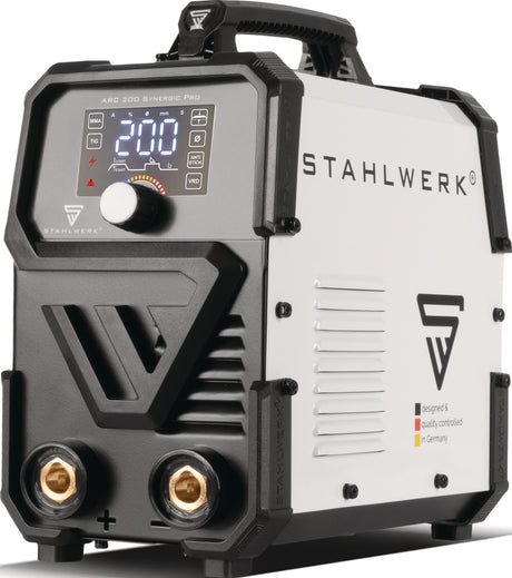 STAHLWERK Elektrodenschweißgerät ARC 200 Synergic Pro mit Zubehör 10-200 A