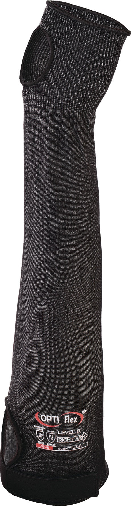 OPTIFLEX Armschützer BUENOS AIRES 45 cm schwarz-melange EN388/EN407 PSA II – 10 Paar