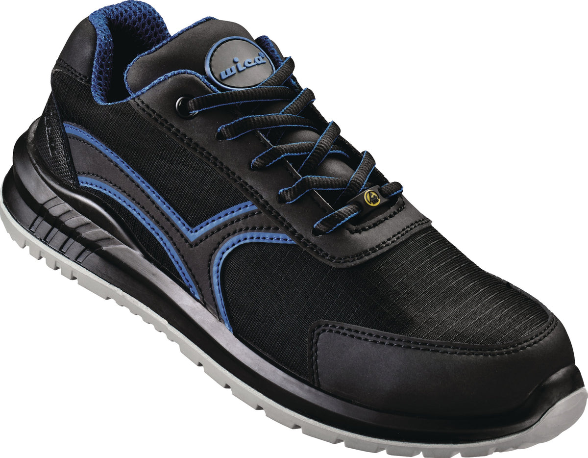 GÖHREN NUOVO Sicherheitsschuh S1P FO SR ESD, Gr. 40, schwarz/blau, Weite 10,5