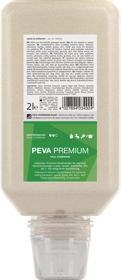 Handreinigung Peva Premium 3l rückfettend von PAUL VOORMANN – mit Walnussschalenmehl