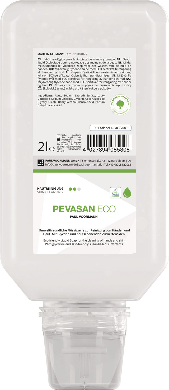 Handreinigung Pevasan ECO 2l ph-hautneutral Softflasche von PAUL VOORMANN – milde Hautreinigungs-Lotion