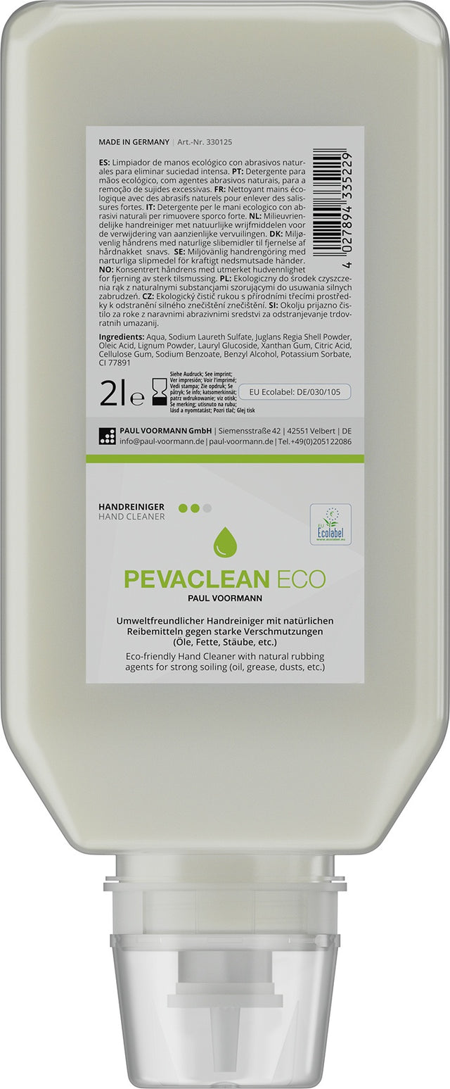 Handreiniger Pevaclean ECO 2 l hautschonend, rückfettend Softflasche PAUL VOORMANN