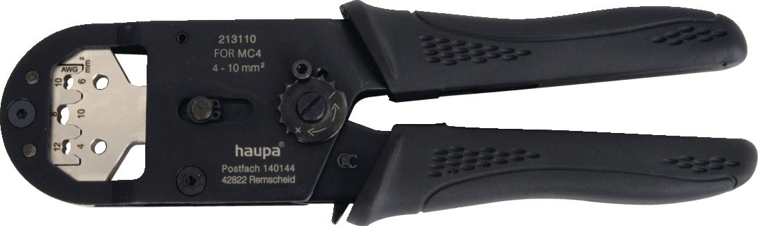 HAUPA HUPcompact HC06 Crimpzange für MC4 Stecker 4–10 mm² – 205 mm