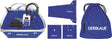 DER BLAUE AQ Komplett-Set: Profi-Wanne, Pumpsystem, Akku, Einfach- & Doppel-Rosette