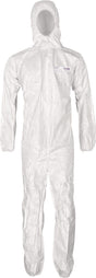 COVERFLASH Schutzoverall CFS5 Gr. XXL weiß – PSA Kat. III, Typ 5B+6B, partikeldicht