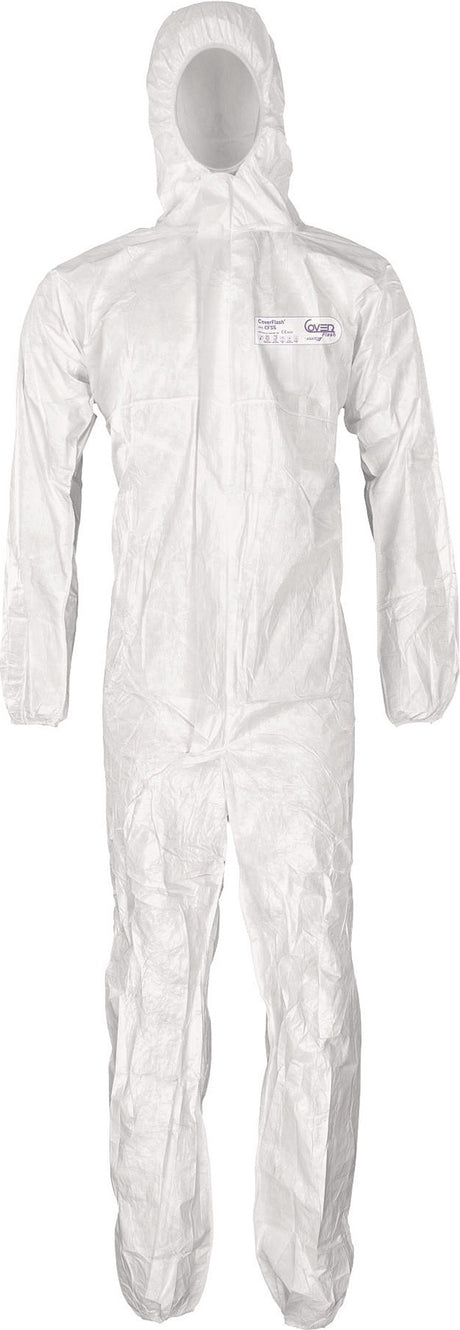 Schutzoverall CoverFlash® CFS5 Gr.L weiß PSA III COVERFLASH – Typ 5B/6B, antistatisch & partikeldicht