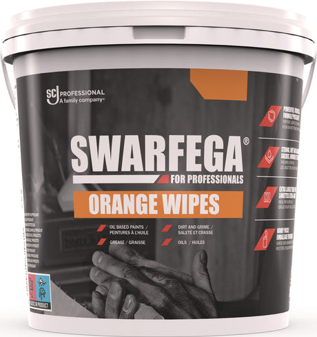 Swarfega ORANGE Wipes Handreinigungstücher 150 St – ohne Wasser, für starke Verschmutzungen