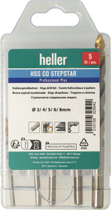 HELLER Metallbohrer-Set Stepstar HSS-Co TiN 19-tlg. DIN 338 mit Heavy-Duty Box