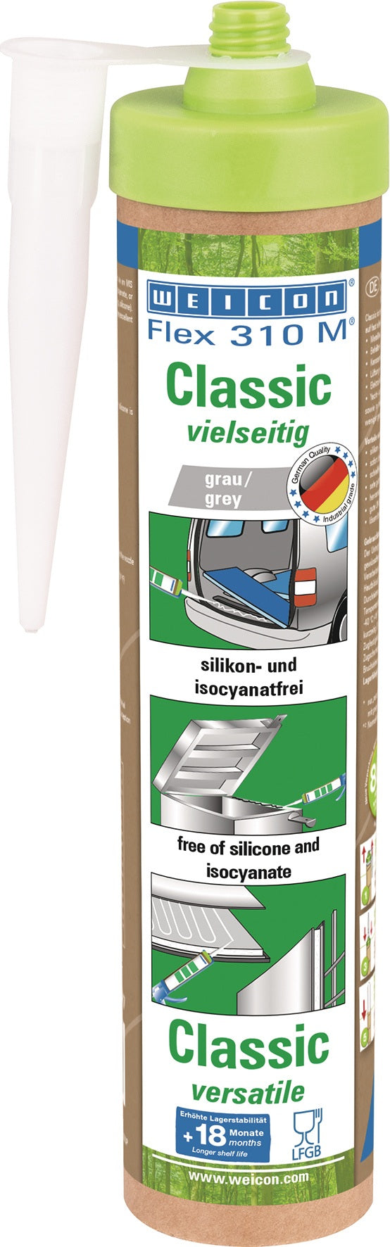 WEICON Flex 310 M® Classic Kleb- und Dichtstoff weiß 310 ml – 12 Stück