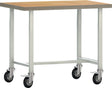 KLW-LUTZ Werkbank 1000x700x840 mm Buche Multiplex lichtgrau RAL 7035 fahrbar 300 kg