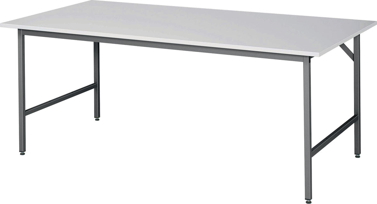 RAU Arbeitstisch Jerry 1500x800 mm Melamin-Arbeitsplatte höhenverstellbar anthrazitgrau