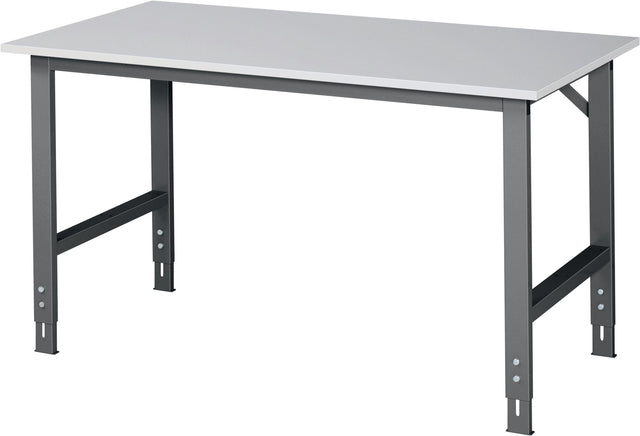 RAU Werktisch Tom 1500 mm Melaminplatte höhenverstellbar 500 kg anthrazitgrau