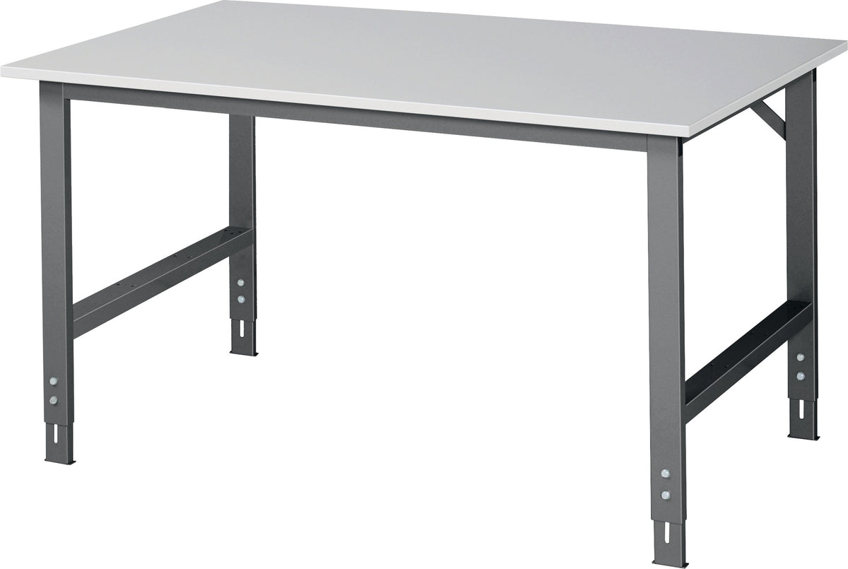 RAU Werktisch Tom 1500 mm Melaminplatte höhenverstellbar 500 kg anthrazitgrau
