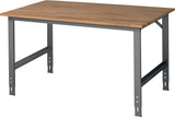 RAU Werktisch Tom 1500x800 mm Buche Massivplatte, Gestell anthrazitgrau RAL7016, höhenverstellbar 760-1080 mm, 500 kg