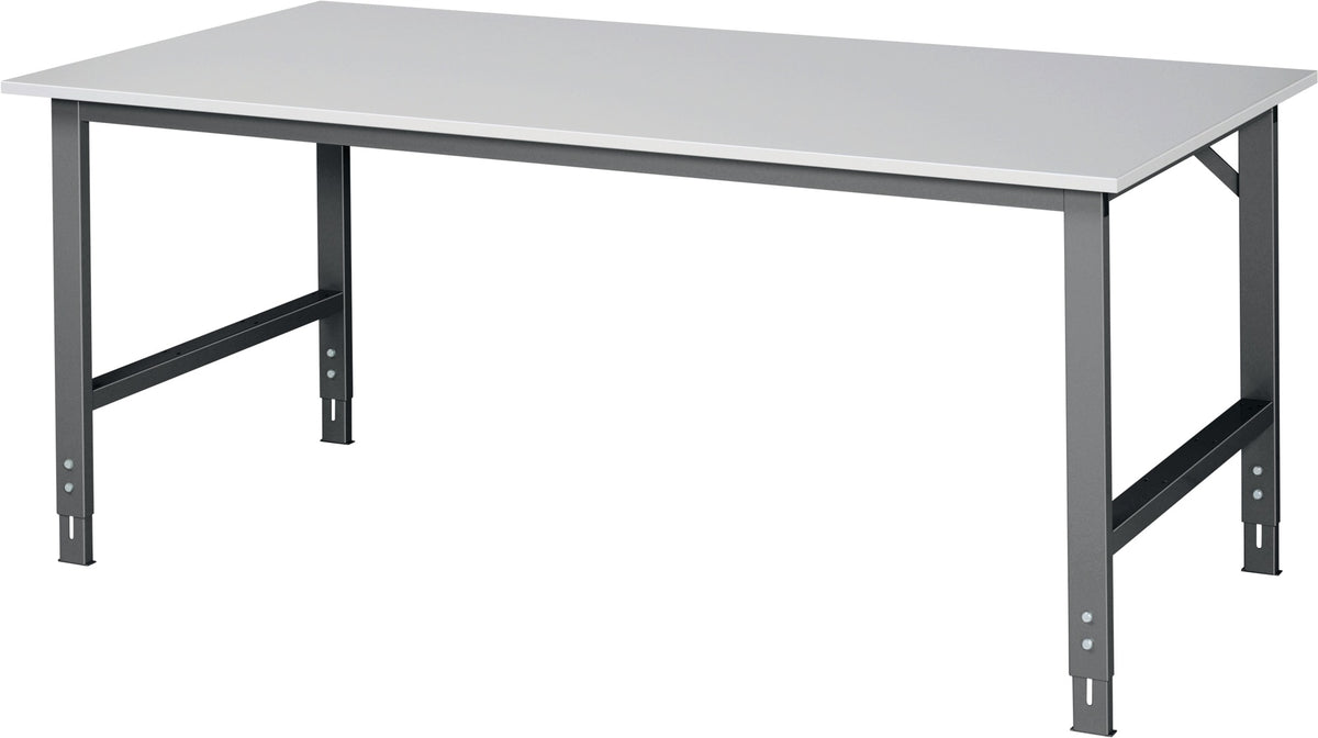RAU Werktisch Tom 1500 mm Melaminplatte höhenverstellbar 500 kg anthrazitgrau
