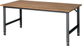 RAU Werktisch Tom 1500x800 mm Buche Massivplatte, Gestell anthrazitgrau RAL7016, höhenverstellbar 760-1080 mm, 500 kg