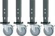 RAU Rollensatz 4 Lenkrollen mit Feststeller Ø125 mm für Werktische 760-1080 mm
