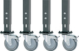 RAU Rollensatz 4 Lenkrollen mit Feststeller Ø125 mm für Werktische 760-1080 mm
