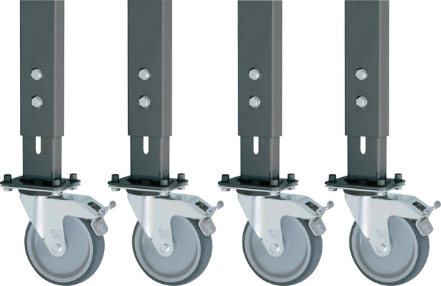 RAU Rollensatz 4 Lenkrollen mit Feststeller Ø125 mm für Werktische 760-1080 mm